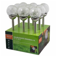 Siena Garden Solarleuchte Crushball xl, Edelstahl/Glas/Kunststoff 1 led, ø