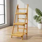 Mucola Pflanzentreppe 3 Ebenen Blumenregal Holz Blumentreppe 43x44x109 cm Blumenbank Leiterregal Pflanzenregal