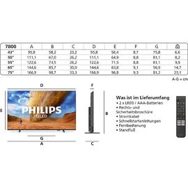Philips 50PUS7800/12 50" 4K QLED Smart TV
