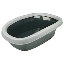 Trixie Katzentoilette Carlo mit Rand Gr. 2 - grau/hellgrau