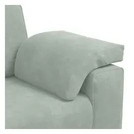 vidaXL 3-Sitzer-Sofa Hellgrau 178 cm Samt