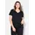 Studio Untold T-Shirt Wide Classic Fit V-Ausschnitt Schwarz 50/52