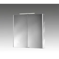 Spiegelschrank Dekor ALU-LED alu -mit Spiegelstreifen 65,5cm