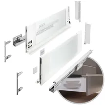 Gtv Schubladensystem AXIS PRO 40 x 16,7 cm 1-tlg. Weiß mit milchigem Glas
