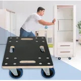 ECD Germany Transportroller 35x50 cm bis 800 kg Siebdruckplatte - PP-Räder Rollbrett mit Siebdruck Oberflächen