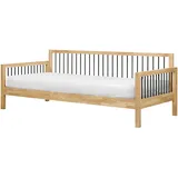 Beliani Tagesbett Tricot 90 x 200 cm hellbraun