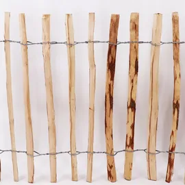 Aquagart 5m Staketenzaun 50cm hoch Lattenabstand 4-6cm Gartenzaun aus Haselnuss Holzzaun