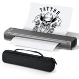 Itari Bluetooth Thermodrucker, Portable Kleiner Drucker - Mobiler Drucker A4 für Unterwegs und Tattoo, Tragbarer Drucker Unterstützt Thermopapier A4, Kompatibel mit Android iOS