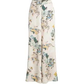 Vera Mont Marlene-Hose mit Blumenprint Weiß/Mint 40