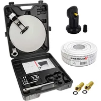 PremiumX mobile Camping SAT Anlage Satellitenschüssel Single LNB 10m
