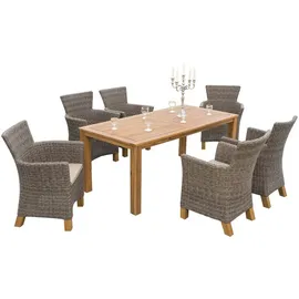Merxx Toskana Set 13-tlg. Tisch 185 x 90 cm grau