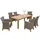 Merxx Toskana Set 13-tlg. Tisch 185 x 90 cm grau
