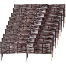 Kadax Palisade aus Weide, natürlicher Weidenzaun, 40 cm, 10 Stück 100x40cm)