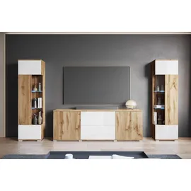 INOSIGN Wohnwand »KENIA« Komplett-Set, 3 Stk. tlg., weiß