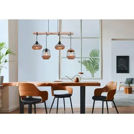 GLOBO Hängeleuchte Surri 4-flammig Metall Schwarz matt