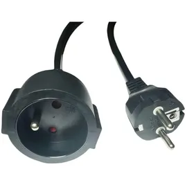 MicroConnect Power Extension Cord EU to French Type E 3 m Schwarz