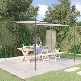 BaraSh Pavillon Weiß 3x3 m 180 g/m2 Stoff und Stahl Pavillon Wasserdicht Garten Pavillion