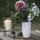 2474U Kunstblumenstrauß rosa weiß, Künstliches Blumen-Bouquet 50 cm Maria - Rosa/Weiß/Grün