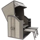 deVries Strandkorb Compact PE nature grey Des. 481