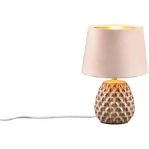 meineWunschleuchte Retro Tischleuchte Beige/Gold
