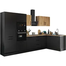 BASIC by Balculina Winkelküche L-Form 330 cm schwarz