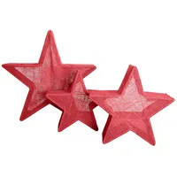 NÄVE LED Deko Weihnachtsstern 3 St. rot