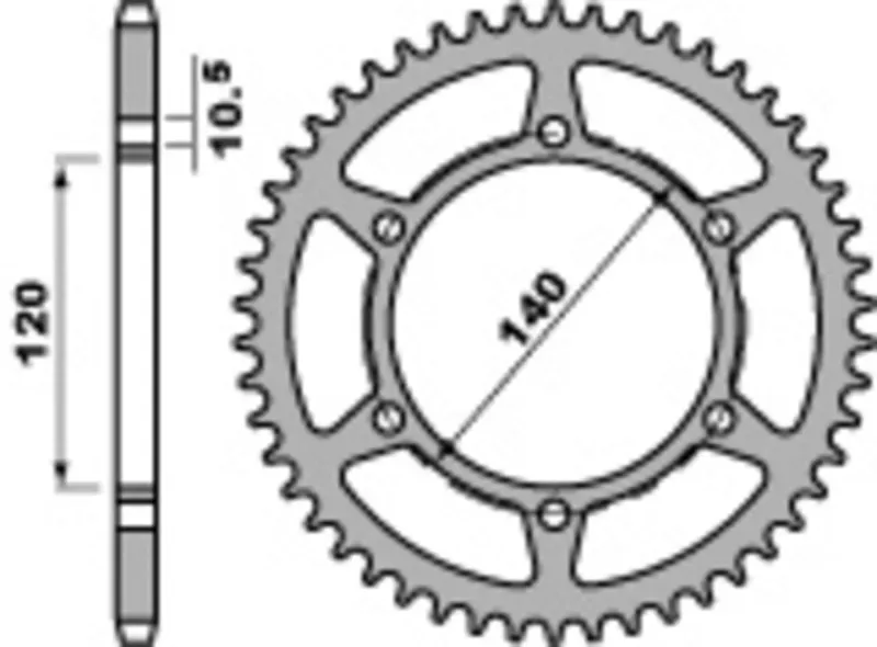 PBR Standard C45 Stahl Ritzel 475 - 520