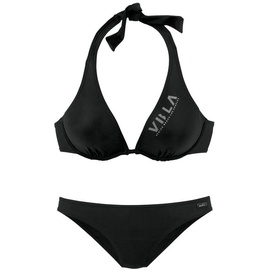 VENICE BEACH Bügel-Bikini, mit kontrastfarbigen Schriftzug, schwarz
