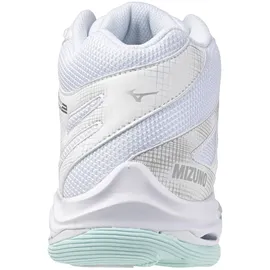 Mizuno Wave Voltage 2 Mid Volleyballschuhe Damen 45 - white/blue tint 43