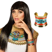 NET TOYS Edler Pharaonin Armreif Cleopatra - Majestätisches Damen-Kostüm-Zubehör Armring Königin des Nils - Genau richtig für Karneval & Kostümfest