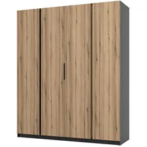masseno Drehtürenschrank CAGLIARI 200 x 239 x 61,9 cm Schwarz