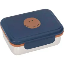 Lässig Lunchbox Little Gang, Smile navy, Edelstahl, Polyprophylen (PP), Silikon, (1-tlg) blau
