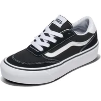 Vans Brooklyn Ls Plateau-Sneaker Damen Schwarz/Weiß 41