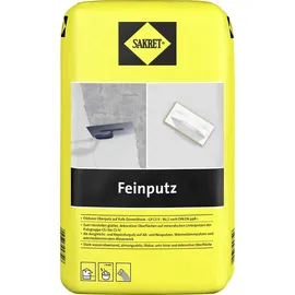 Sakret Feinputz 10 kg Sack Naturweiß