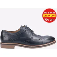 Hush Puppies Bryson Leder Herren Memory Foam Designer Brogue Schuhe Navy