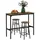Homcom Bartisch-Set, 3tlg. Bartisch mit Barhocker Set, Essgruppe), im Industriedesign