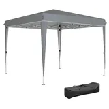 Outsunny Pavillon 3x3m, wasserabweisend Stabil Winterfest Pop-up Faltpavillon,