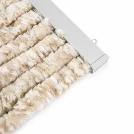Lemodo Flauschvorhang 100 x 200 cm Beige/Weiß
