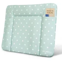 pic bear Wickelauflage - hochwertige OEKO-TEX Wickeltischauflage - pflegeleichte Wickelunterlage - Auflage Wickelkommode - 85 x 72 cm - Sterne celadon