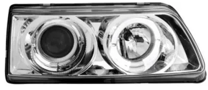 Kristall-Scheinwerfer ANGEL EYES für CRX (88–89) mit 1 Ring und Projektor – Chrom