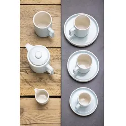 Gastronoble Olympia Fondant Becher Aqua - 340ml - 12 Kaffebecher - Porzellan