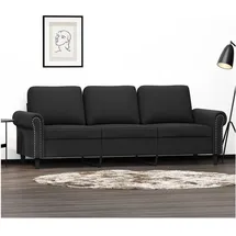 vidaXL 3-Sitzer-Sofa Schwarz 180 cm Samt