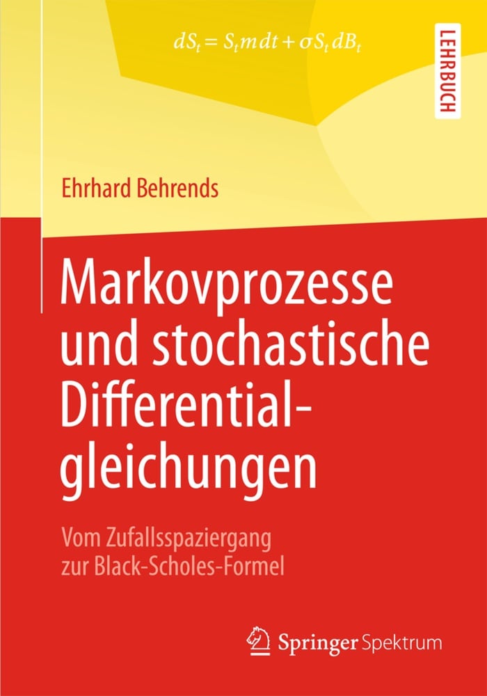 Markovprozesse Und Stochastische Differentialgleichungen - Ehrhard Behrends  Kartoniert (TB)