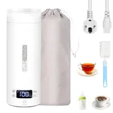Idota Reisewasserkocher Klein, 400ml Reise wasserkocher mit 4 Temperaturstufen, Mini Reisewasserkocher für Tee, Kaffee & Babynahrung