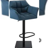 CLP Barhocker Damaso 1er höhenverstellbar drehbar 240 kg blau/schwarz
