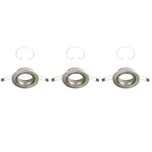 Briloner Einbaustrahler 3er Set GU10 Nickel Matt Ø 8,6 cm