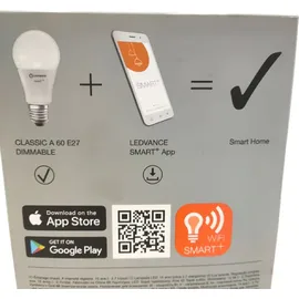 LEDVANCE Smart+WiFi LED Leuchtmittel Classic A60 Birnenform E27 9 W