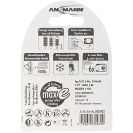 Ansmann Akku Mignon AA 2500mAh 2er Blister