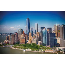 Fototapete PAPERMOON "Lower Manhattan Skyline", bunt (mehrfarbig), B:5m L:2,8m, Vlies, Tapeten
