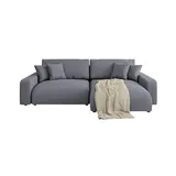 s-style möbel S-STYLE Ecksofa Emma - grau ¦ Maße (cm): B: 234 H: 78